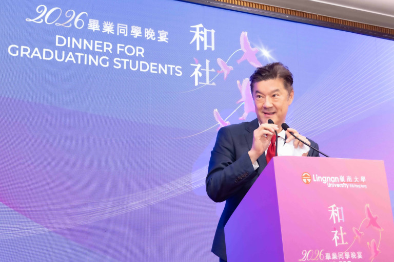 校董會主席姚祖輝議員，BBS，JP致歡迎辭。