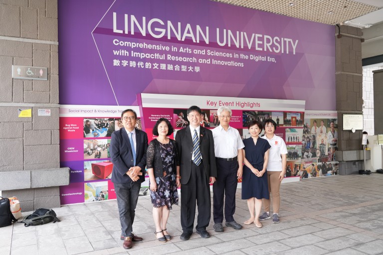 delegation group photo on campus
