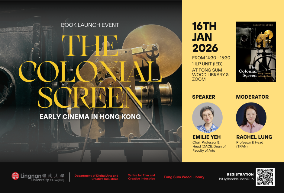 Book Launch Event | The Colonial Screen: Early Cinema in Hong Kong