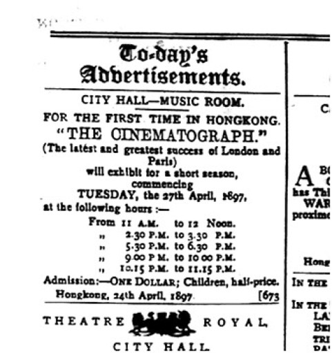 Ad. for Theatre Royal (Hong Kong Telegraph, 24 Apr 1897, 2)