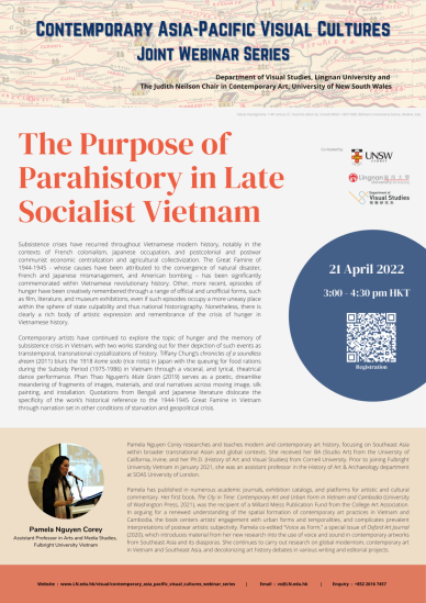 Contemporary Asia-Pacific Visual Cultures Joint Webinar Series: "The Purpose of Parahistory in Late Socialist Vietnam"