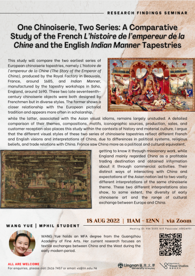 One Chinoiserie, Two Series: A Comparative Study of the French L’histoire de l’empereur de la Chine and the English Indian Manner Tapestries