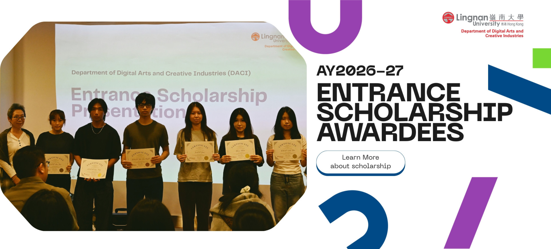 Entrance Scholarship Awardees, AY2026-27