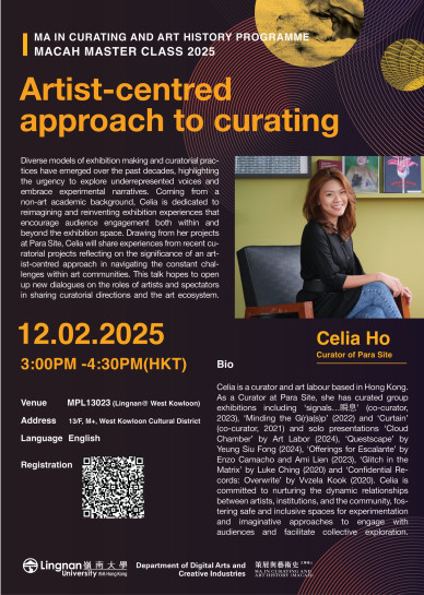 MACAH Master Class 2024-2025: Artist-centred approach to curating