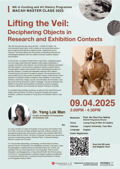 MACAH Master Class 2024-2025: Lifting the Veil: Deciphering Objects in Research and Exhibition Contexts