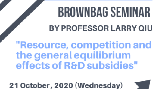 Brownbag Seminar by Prof. Larry QIU on 21 October 2020