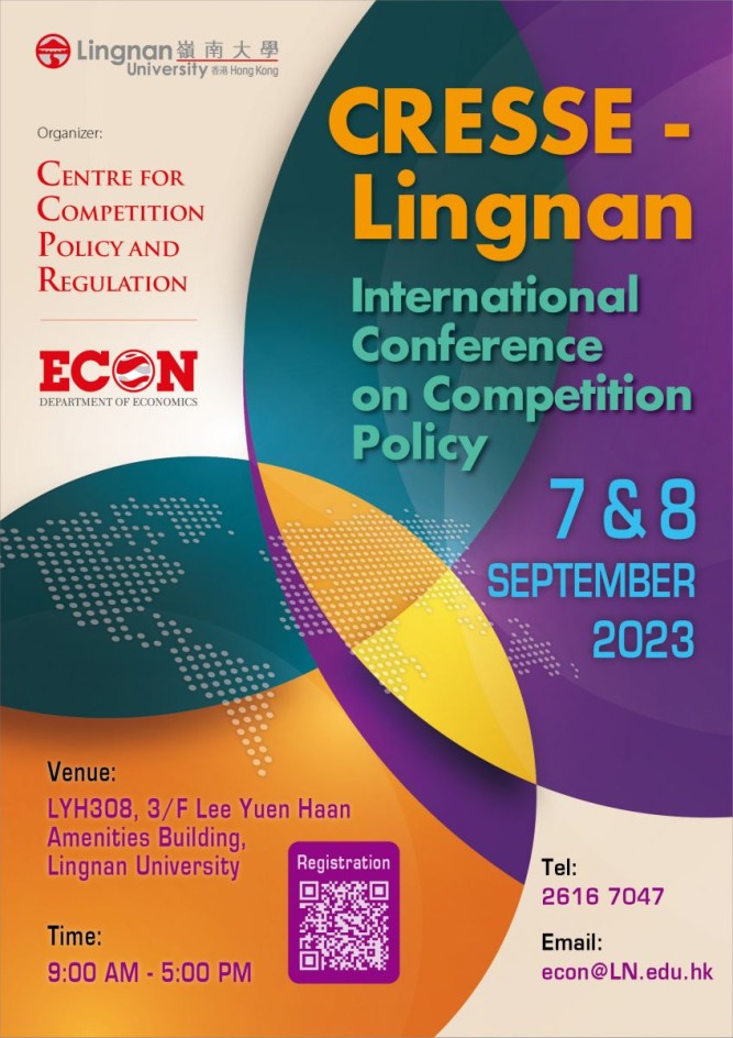 CRESSE-Lingnan International Conference on Competition Policy (7 & 8 September 2023)