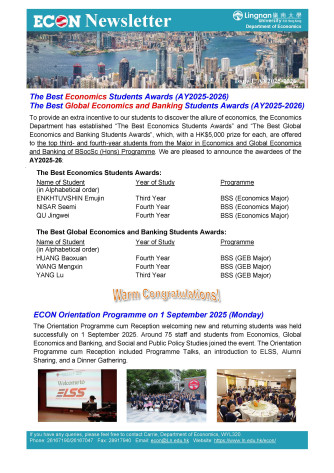 ECON Newsletter AY2025-26 Issue 1