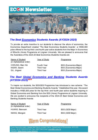ECON Newsletter Issue 1