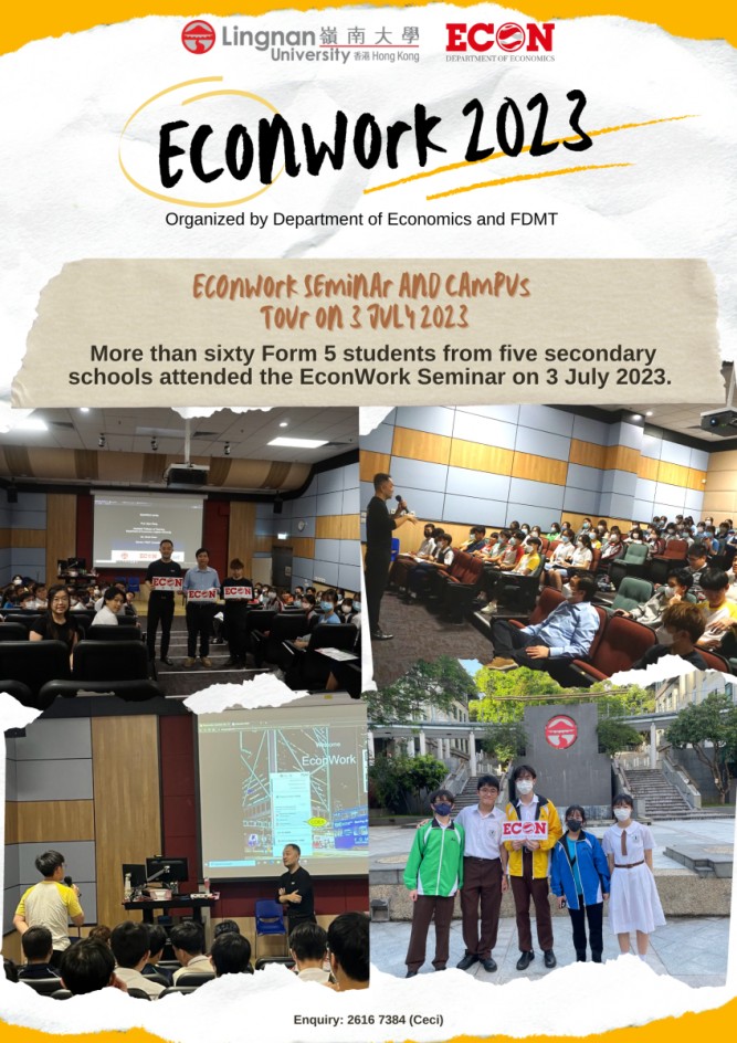 Econwork 2023 - Seminar and campus tour on 3 July 2023