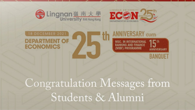 Congratulation Messages from Students and Alumni