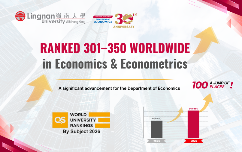 Lingnan’s Economics & Econometrics Rises to 301–350 Worldwide Image