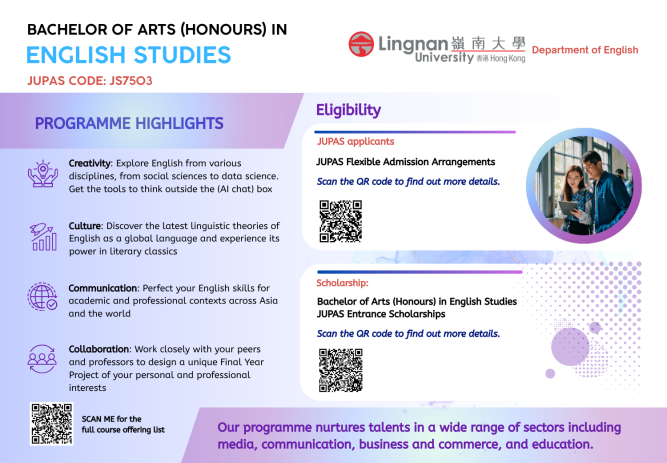 BA (Hons) in English Studies