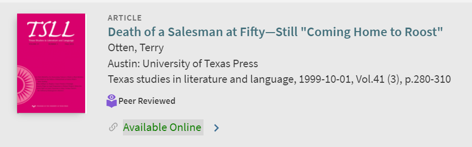 Death of a Salesman at Fifty—Still &ldquo;Coming Home to Roost&rdquo;