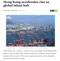 Hong Kong accelerates rise as global talent hub - 新華社 （只有英文）