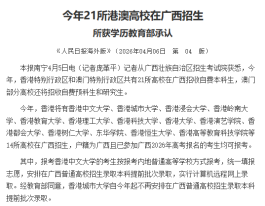 今年21所港澳高校在廣西招生 - 人民日報海外版