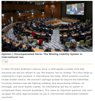 Opinion | Uncompensated Harm: The Missing Liability System in International Law - 橙新聞 （只有英文）