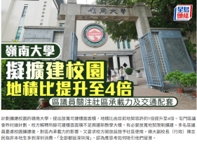 區議員關注社區承載力及交通配套 嶺大擬擴建校園地積比提升至4倍 - 星島頭條