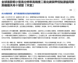 全球首款轻小型高分辨率高精度二氧化碳与甲烷点源协同探测仪随天舟十号登「天宫」 - Am730
