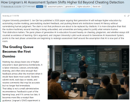 How Lingnan’s AI Assessment System Shifts Higher Ed Beyond Cheating Detection - Windows Forum （只有英文）