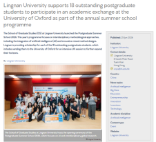 Lingnan University supports 18 outstanding postgraduate students to participate in an academic exchange at the University of Oxford as part of the annual summer school programme - Asia Research News  （只有英文）