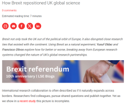 How Brexit repositioned UK global science - London School of Economics and Political Science （只有英文）