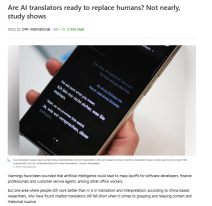 Are AI translators ready to replace humans? Not nearly, study shows - MSN Lifestyle UK（只有英文）