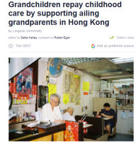 Grandchildren repay childhood care by supporting ailing grandparents in Hong Kong - Phys.org