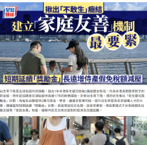 揪出「不敢生」癥結 建立「家庭友善」機制最要緊 短期延續「獎勵金」 長遠增侍產假免稅額減壓 - Sing Tao Headline (Chinese Only)