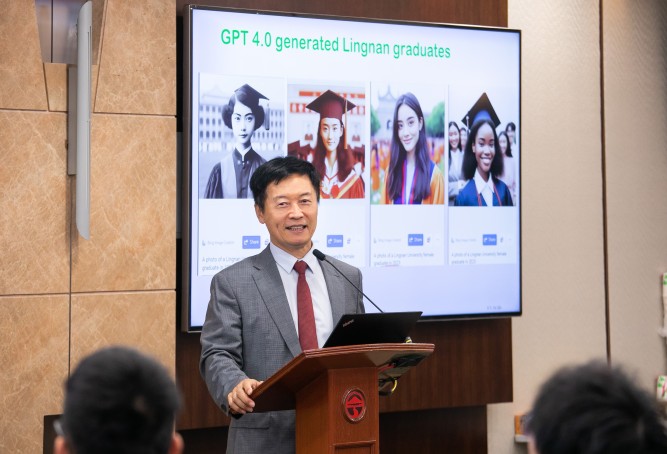 Prof S. Joe Qin employs GPT 4.0 to generate profiles of Lingnan graduates from different eras.
