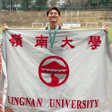  黃錫安亦代表嶺大贏得男子400米亞軍。