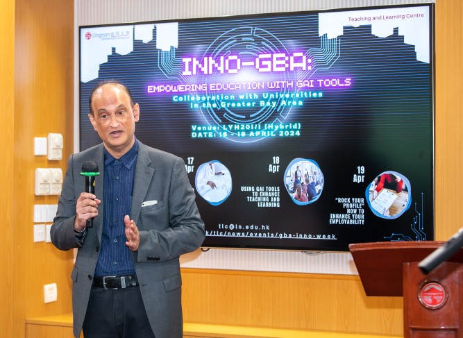 Prof Shalendra Sharma, Associate Vice-President (Academic Quality Assurance and Internationalisation) and Lee Shau Kee Foundation Chair Professor of Political Science, points out that GAI technology has the potential to significantly enhance students’ learning engagement and efficiency by dynamically adapting to their learning progress and challenges.