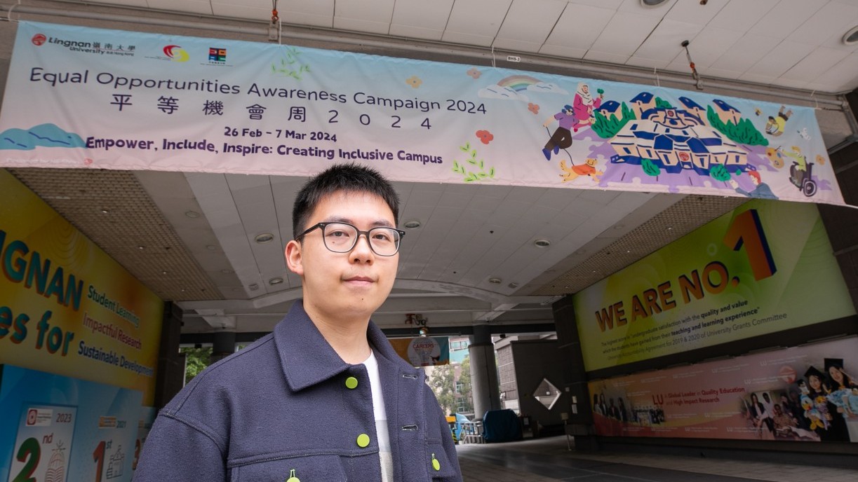 Despite the difficulties of creating the banner, and repeatedly having to revise the design, he was very excited to finally see it hanging on campus.
