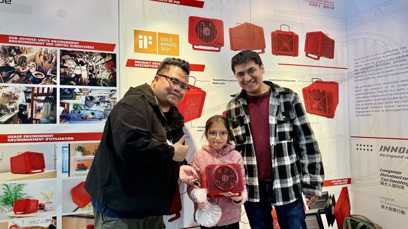 Lingnan's compact energy-saving and eco-friendly air purifier PureAura wins Gold Award at the International Exhibition of Inventions of Geneva