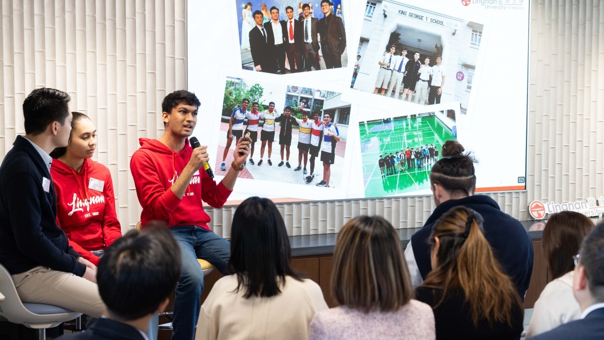 Mr Manav Jhaveri compares his high school experiences to studying at Lingnan.