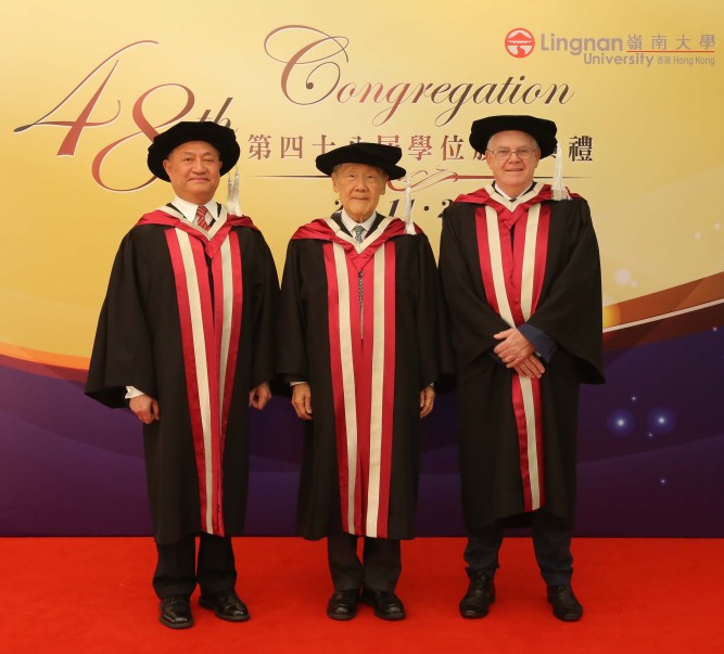 Lingnan University confers honorary doctorates upon three distinguished individuals