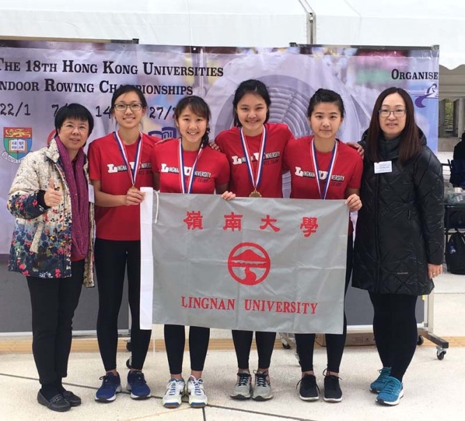 Lingnan indoor rowing athletes grasp awards