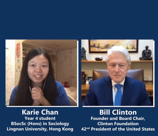 Year 4 student discusses with former US President Bill Clinton about challenges faced during pandemic