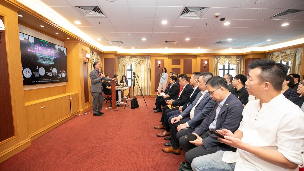 Group photo of Lingnan University hosting the first Inno-GBA Week.