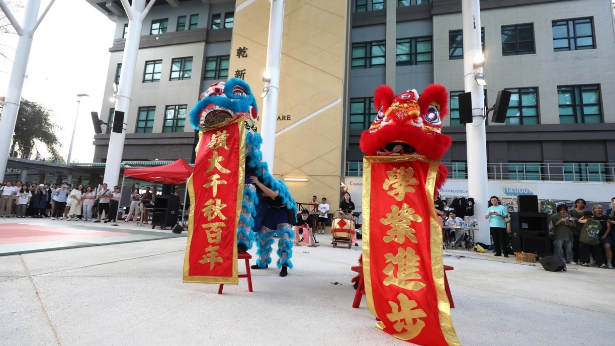 Traditional lion dance.