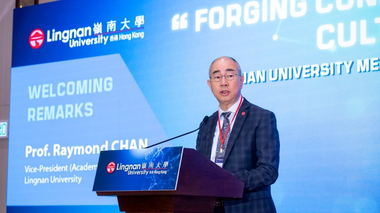 Prof Raymond Chan Hon-fu, Vice-President (Academics) cum Provost delivers his welcome remarks.