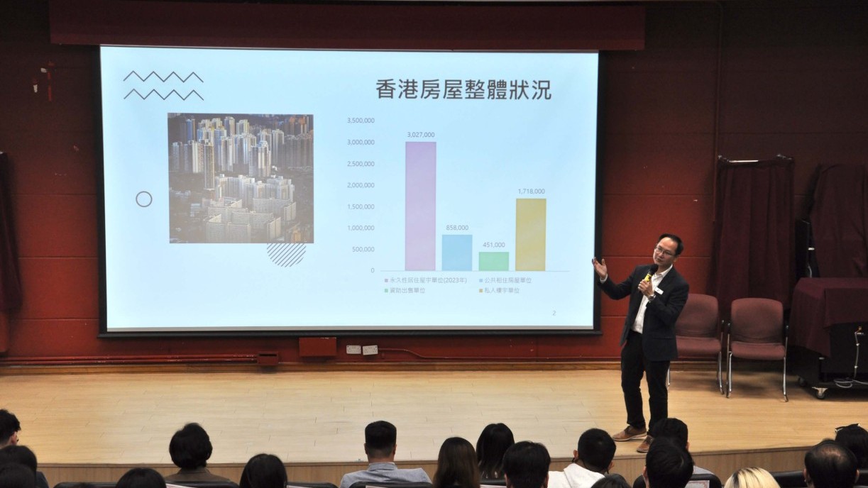 陳學鋒議員分享香港房屋狀況。