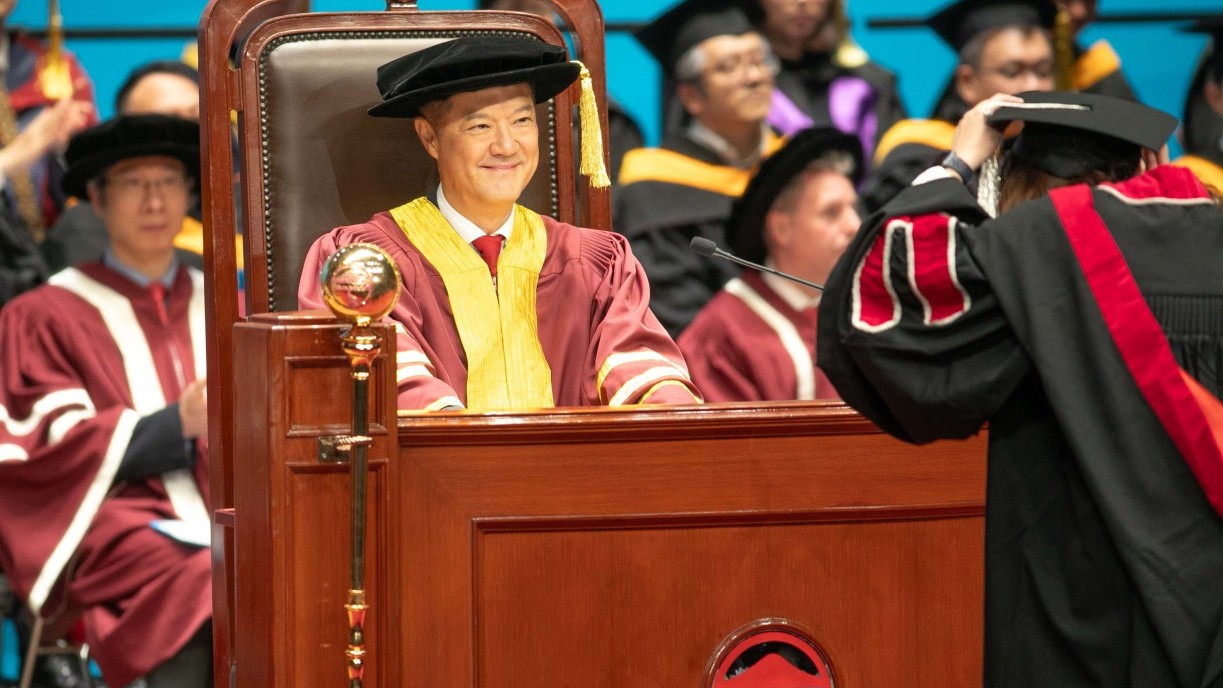 Lingnan University holds its 55th Congregation, with Council Chairman Mr Andrew Yao Cho-fai presiding.
