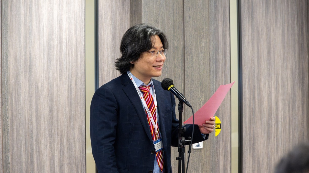 暨南大學管理學院院長黎文靖教授致開幕辭。