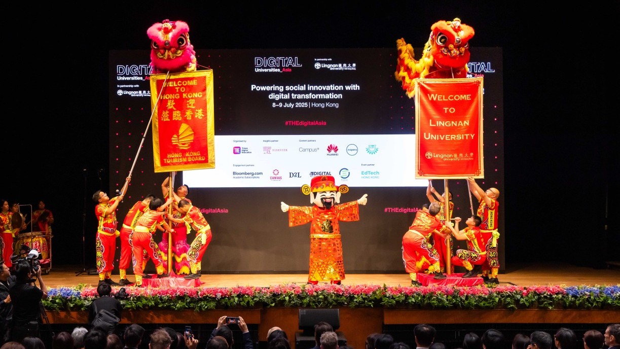 Lion dance performance presented by the Hong Kong Tourism Board, celebrating the local intangible cultural heritage.