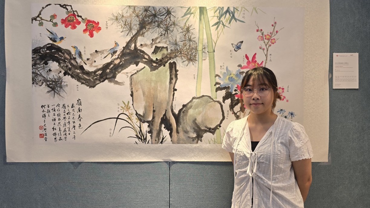 有份參與創作《嶺南春色》的翻譯、跨文化研究及企業傳訊課程二年級生郭穎瑤同學。