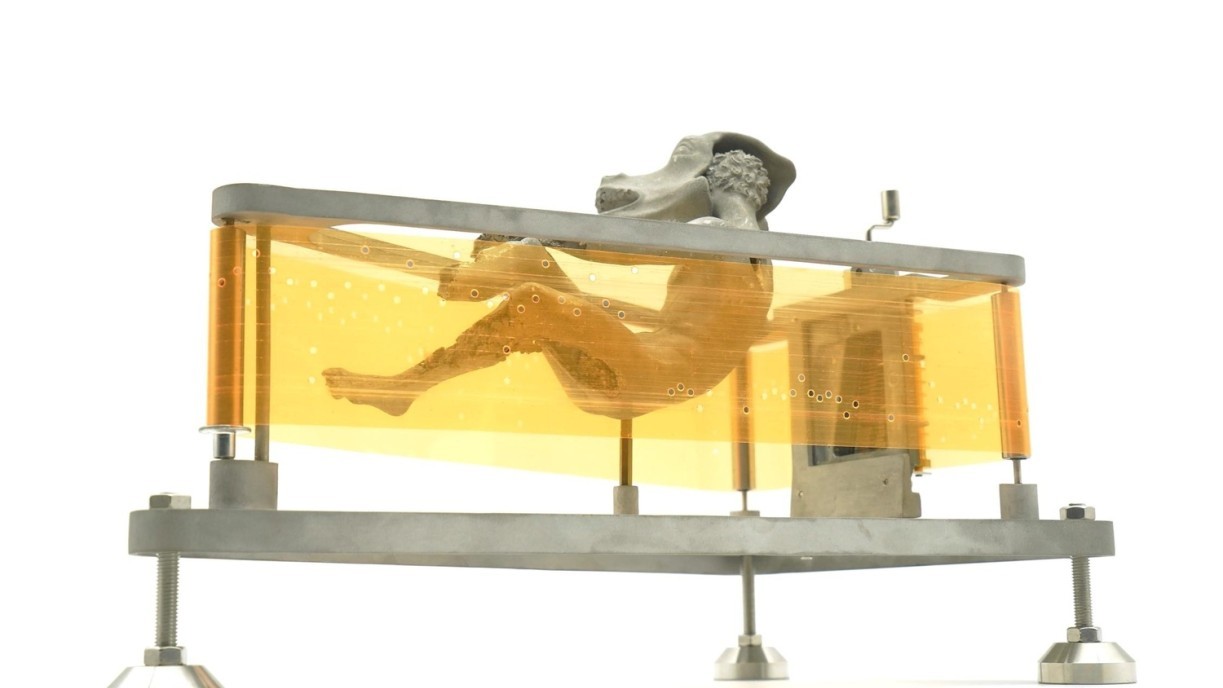 Prof Xu Ge, “Invisible Man”, 2024, Aluminum alloy, plastic.