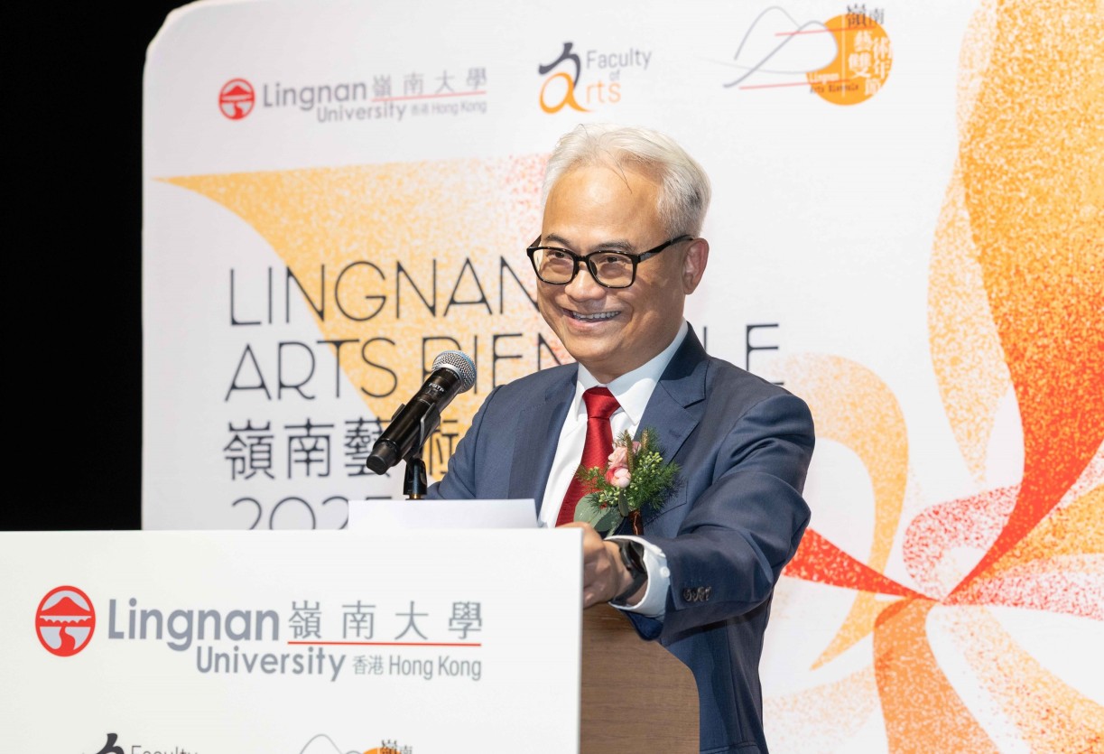 嶺大諮議會主席黃志光博士致辭。