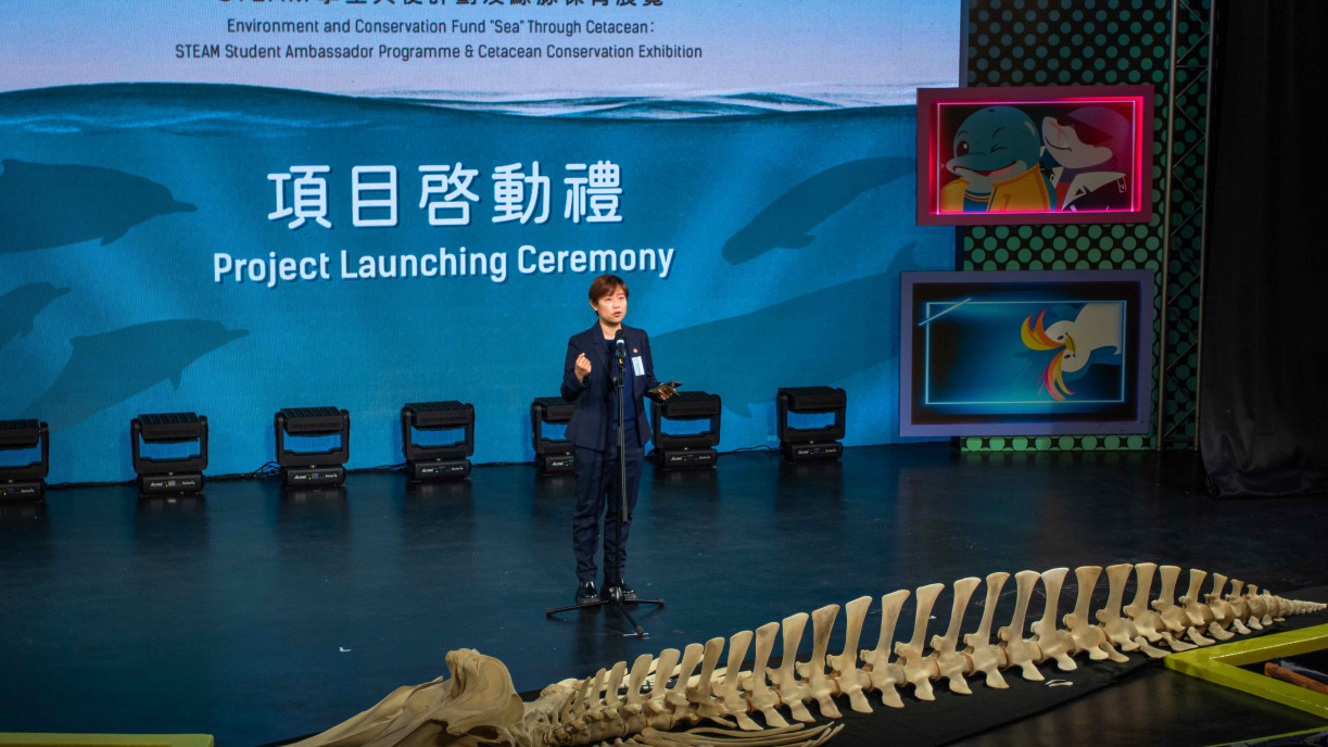 嶺大科學教研部主任及副教授(校長卓越青年學者)王沛欣教授致辭。