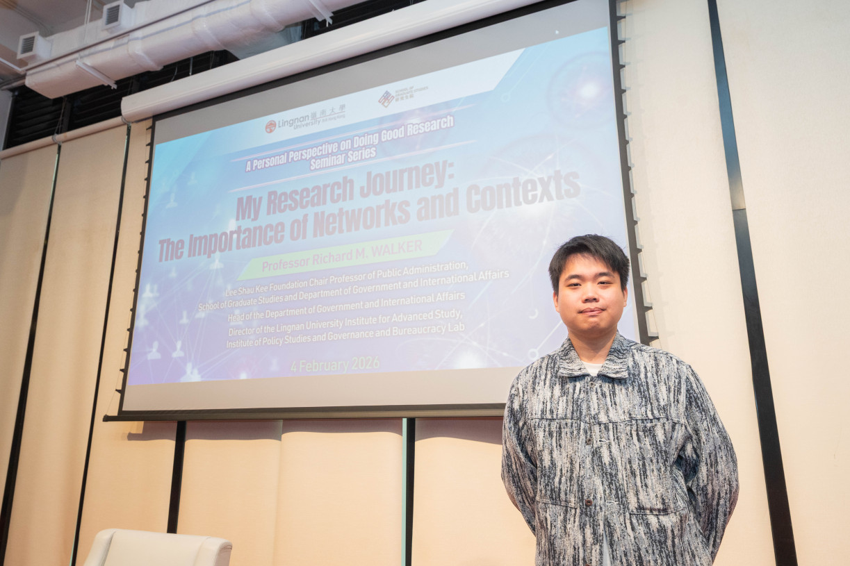 Gavin Huang, a student in the Master of Arts in International Higher Education and Management programme, says that Prof Walker's insights have shown him that research should keep pace with changing times.